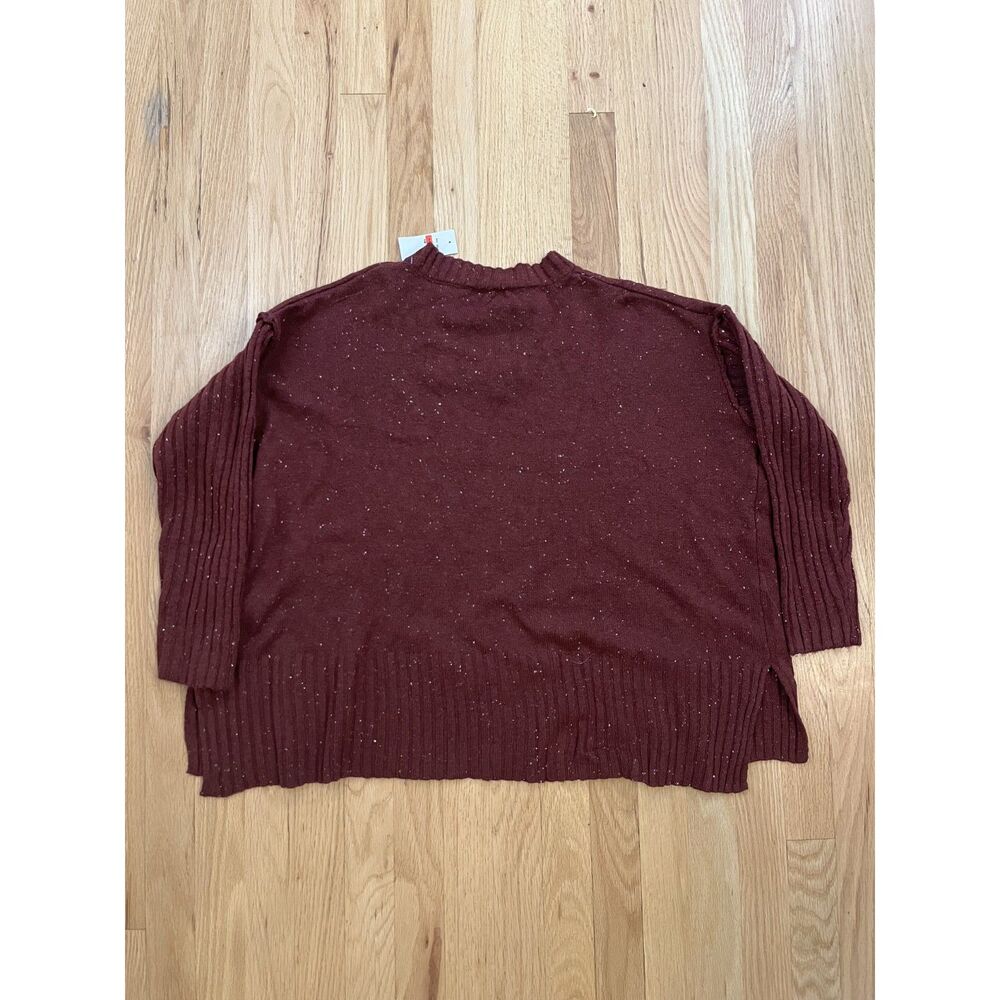 Dip Maroon‎ Confetti V-Neck Sweater 1X NWT - Picture 5 of 7